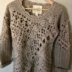 Anthropologie Crochet Sweater